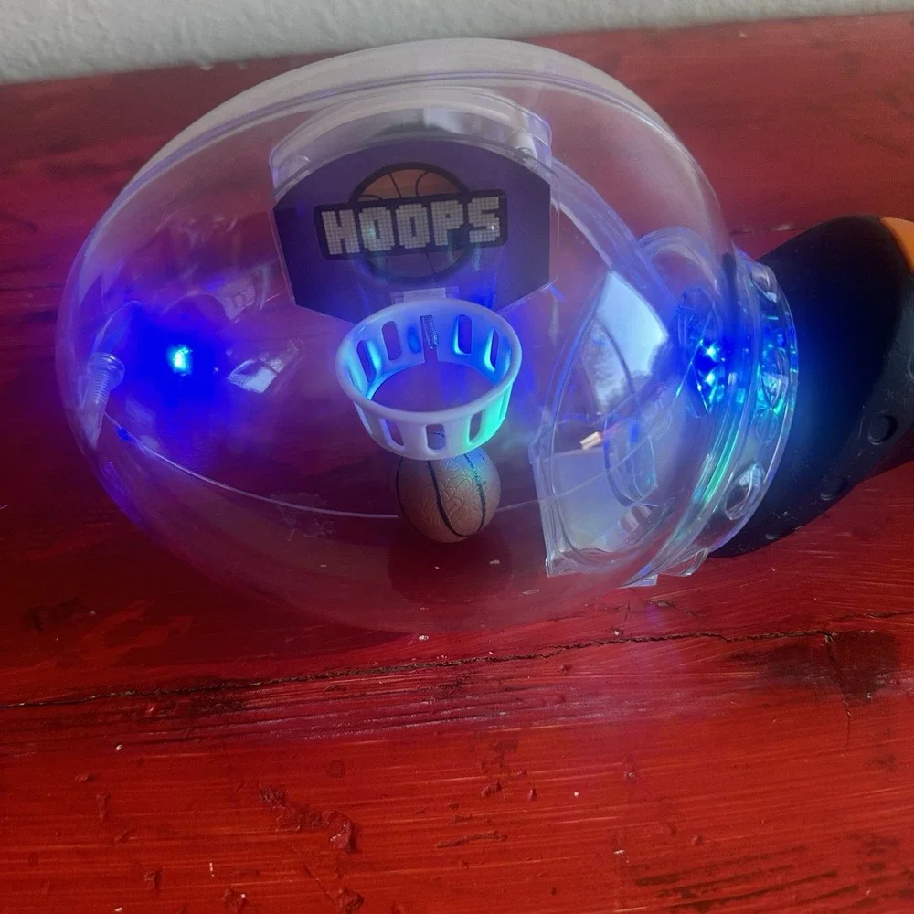 Vintage Can You Imagine Hoops Handheld Basketball Game Dual Clear Dome Toy Works